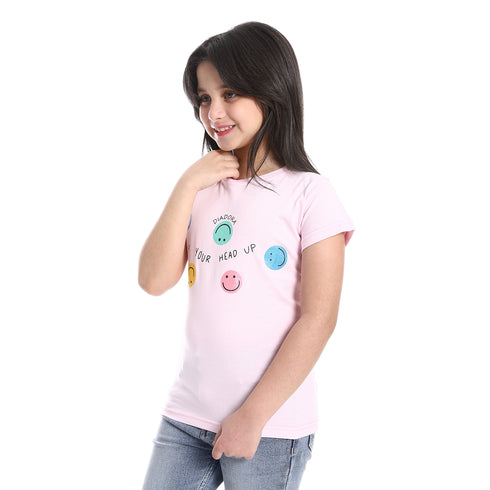 Diadora Girls Cotton Printed T-Shirt